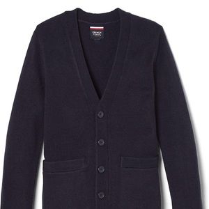 (1656) French Toast Boys' Anti-Pill V-Neck Cardigan Sweater (Standard & Husky)